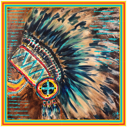 Indian Headdress Silk Scarf