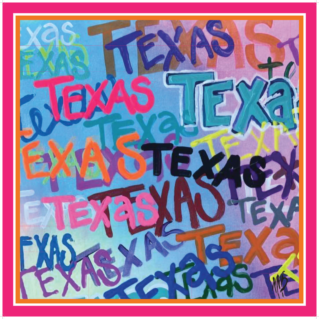 Texas Graffiti Silk Scarf – MMD Art