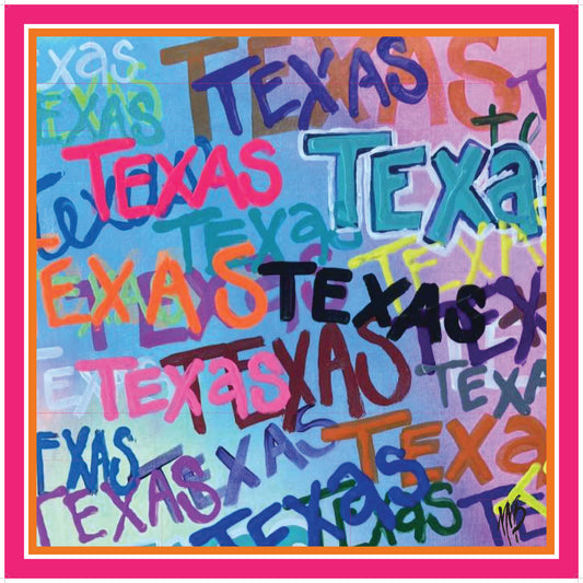 Texas Graffiti Silk Scarf